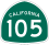 State Route 105 marker