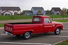 1966 Ford F-100 with optional toolbox on side of bed