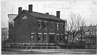 Abbot Homestead on the SE corner of Griswold and Fort, built 1835 and demolished in 1881.
