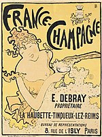 Poster for France-Champagne by Pierre Bonnard (1891), which made him known outside the art world