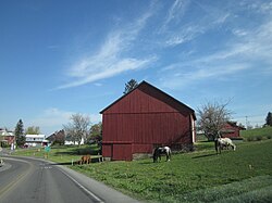 a barn just outside Luthersburg in the township