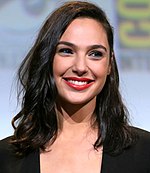 Gal Gadot at the 2016 San Diego Comic-Con International panel for the film Wonder Woman.