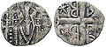 Billon tornese coin from the joint reign of John V Palaiologos and John VI Kantakouzenos (1347–1353)
