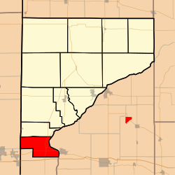 Location of Mound Township in Warren County