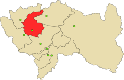 Location of Tarma in the Junín Region