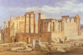 The Erechtheion in 1845, after Pittakis's partial reconstruction