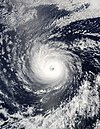 Hurricane Daniel near peak intensity