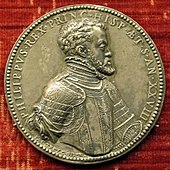 Philip II, his medal for the marriage with Mary I, dated 1555