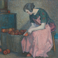 Lady with apples