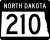 North Dakota Highway 210 marker