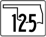 State Highway 125 marker