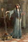 Morgan le Fay from Margetson's illustrations for The Legends of King Arthur and His Knights (1908)