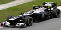 Valtteri Bottas driving the Williams FW35 at the 2013 Malaysian Grand Prix.