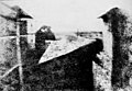 Image 10 First permanent photograph Photo credit: Nicéphore Niépce The first successful permanent photograph, created in 1826, is titled "View from the Window at Le Gras". It required an eight-hour exposure in bright sunshine and was printed on a polished pewter plate covered with a petroleum derivative called bitumen of Judea. Due to the long exposure, the buildings are illuminated by the sun from both right and left. More featured pictures