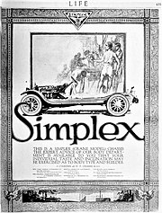 1916 Simplex (Crane Model) advertisement in Life