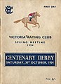 Front cover 1954 VRC Derby racebook