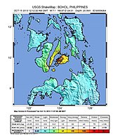 Shakemap for the event