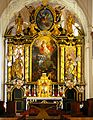 Abbey church high altar by Meinrad Guggenbichler and Johann Michael Rottmayr