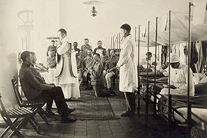 Mass in an Austrian military hospital, 1916