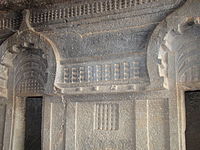 Cell doorways off the vihara