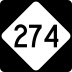North Carolina Highway 274 marker
