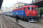 Serbian Railways' refurbished 441-704 at Belgrade Main before closure