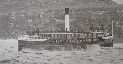 Crossing Sydney Heads with extended wheelhouses and enclosed upper decks, 1930s or early 1940s