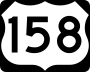 U.S. Highway 158 marker
