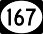 Route 167 marker