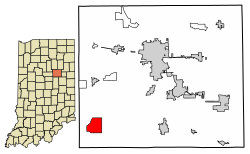 Location of Point Isabel in Grant County, Indiana.
