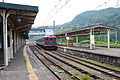 A Shinano Railway 115 series train at platform 2 in June 2015