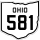 State Route 581 marker