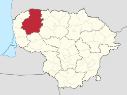 Location of Telšiai County