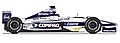 The 2000 season's Williams FW22. The first Williams car to sport the BMW blue and white livery, sponsored by Compaq