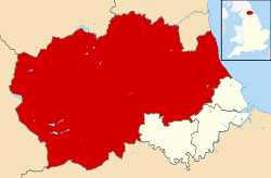 Shown within Durham ceremonial county