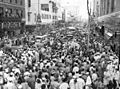 Image 15Soldiers and crowds in Downtown Miami 20 minutes after Japan's surrender ending World War II (1945). (from History of Florida)
