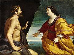 Juno and King Aeolus at the Cave of winds by Antonio Randa (Italy, 1577-1650)