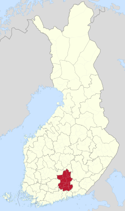 Location of Lahti sub-region
