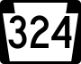 Pennsylvania Route 324 marker
