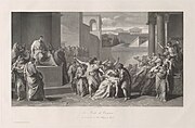 Giovanni Folo after Vincenzo Camuccini, "The Death of Virginia," published between 1870 and 1909, engraving and etching