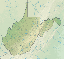 Location of the reservoir in West Virginia.