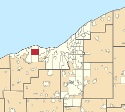 Location of Avon in Greater Cleveland