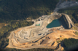 An aerial view of the Brookby Quarries