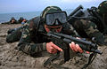 IRGCN frogman equipped with T9 submachine gun in Great Prophet IX war games exercise