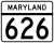 Maryland Route 626 marker