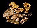 Pieces discovered at the Staffordshire Hoard site