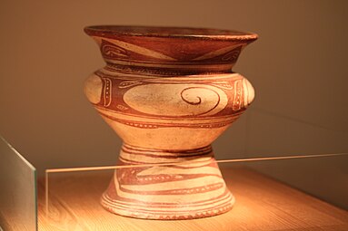 Bowl; from Ban Chiang site; painted ceramic; height: 32 cm, diameter: 31 cm