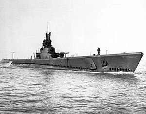 Paddle (SS-263), underway, c. 1944-45.