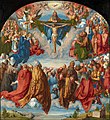 Image 10The Adoration of the Trinity by Albrecht Dürer (1511) From top to bottom: Holy Spirit (dove), God the Father and Christ on the cross (from Trinity)