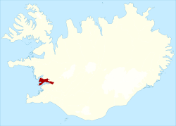 Location of Hvalfjarðarsveit